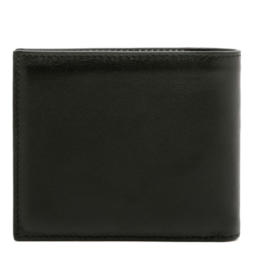 Black Calf Leather Signature Embossed Wallet