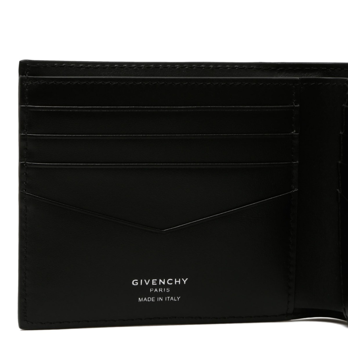 Black Calf Leather Signature Embossed Wallet