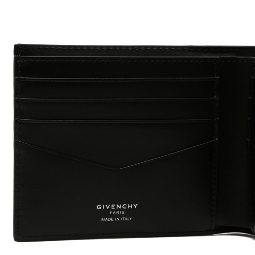 Black Calf Leather Signature Embossed Wallet