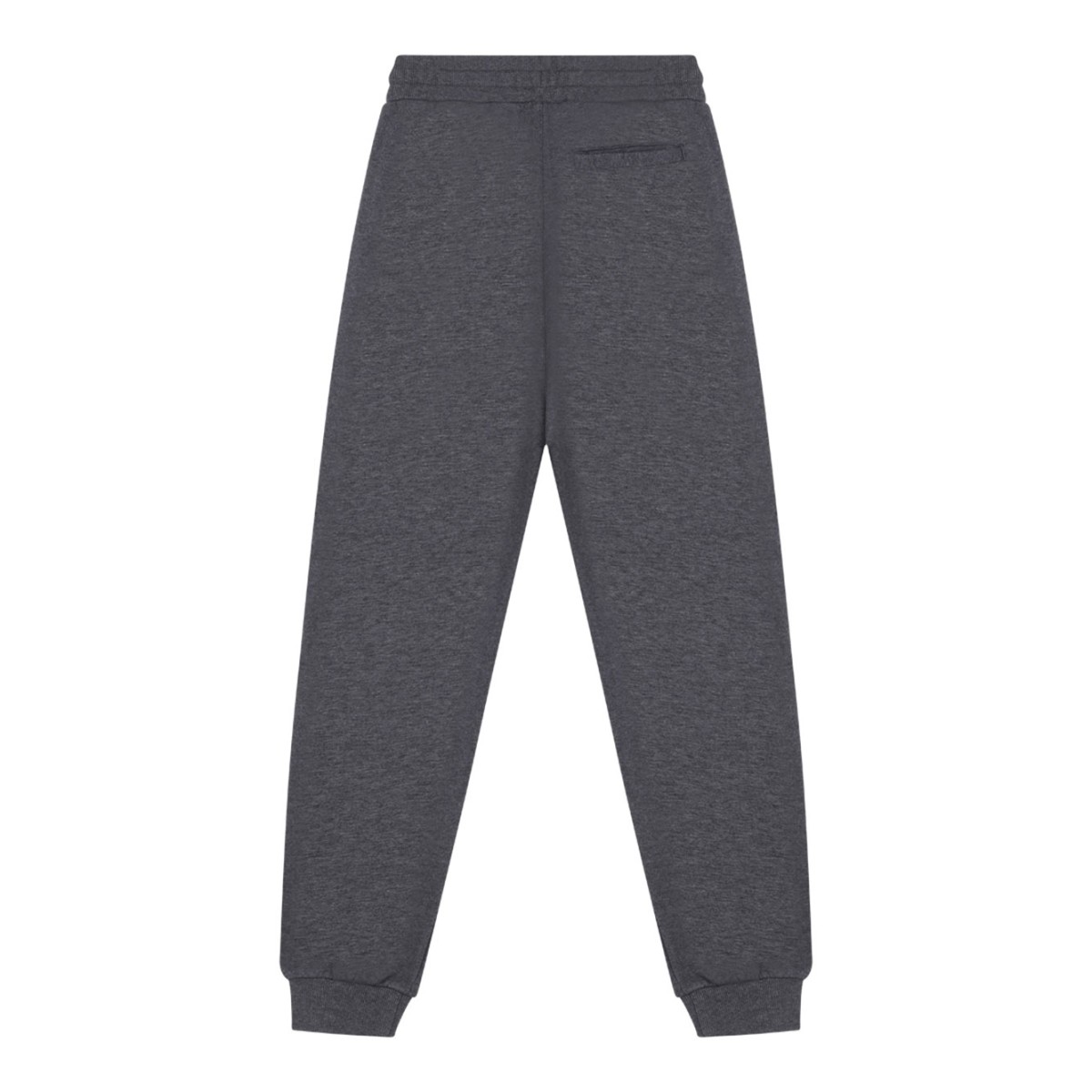 Melange Grey Embroidered Logo Trousers