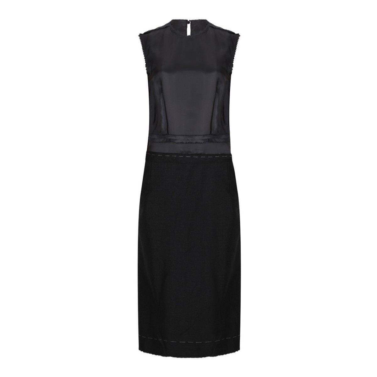 Melange Carbon Panelled Midi Dress