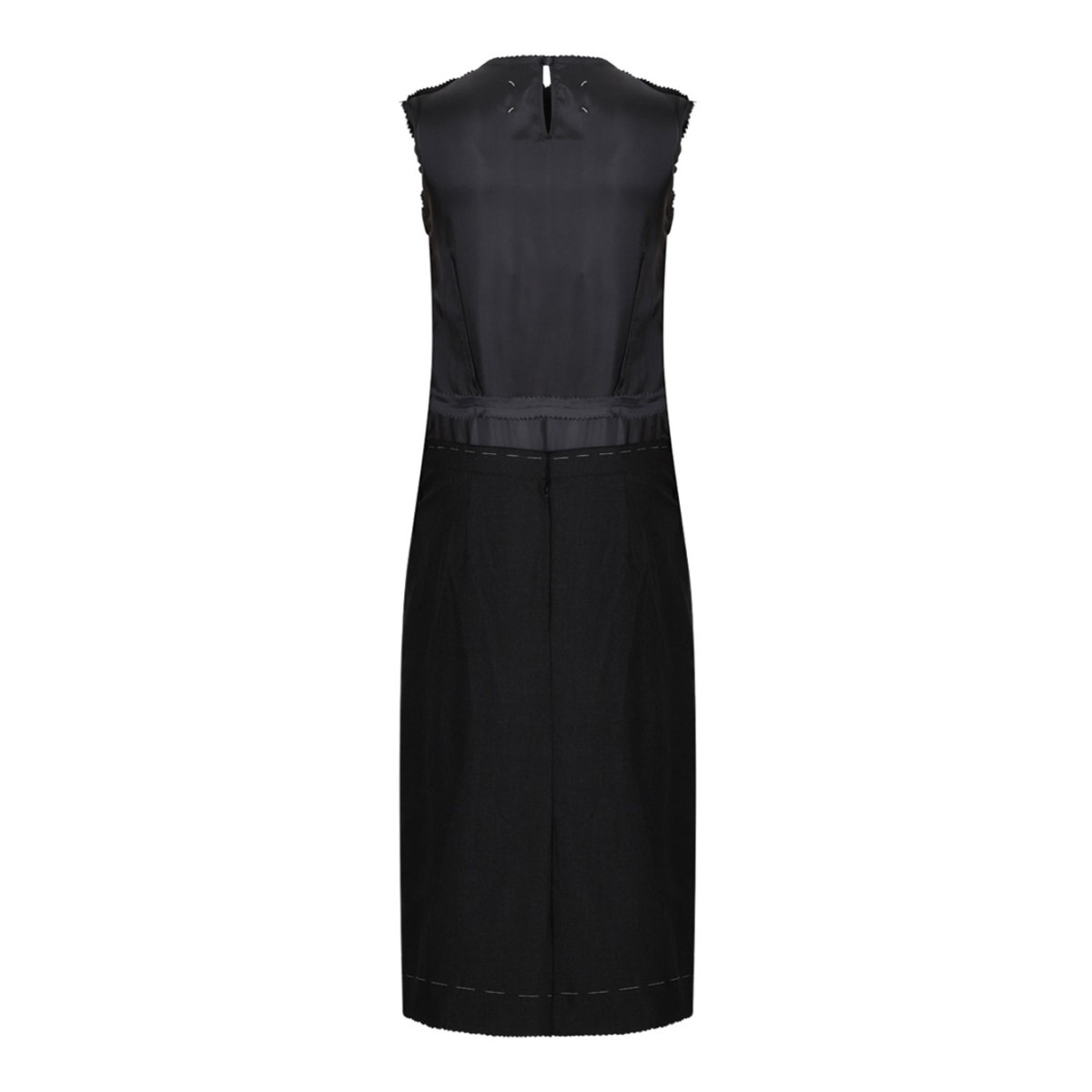 Melange Carbon Panelled Midi Dress