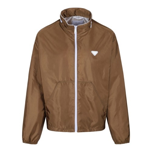 Brown Triangle Logo Jacket