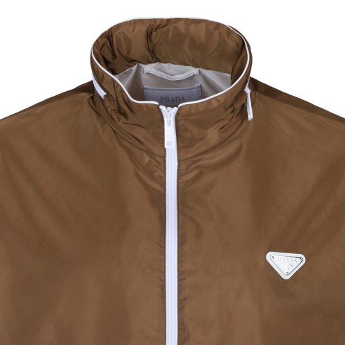 Brown Triangle Logo Jacket