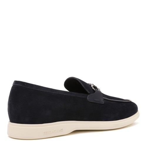 Midnight Blue Informal Moccasin With Gancini Ornament