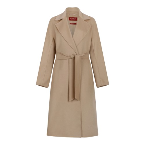 Sand Wool, Cashmere and Silk Long Coat