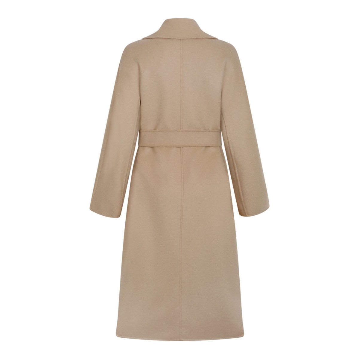 Sand Wool, Cashmere and Silk Long Coat