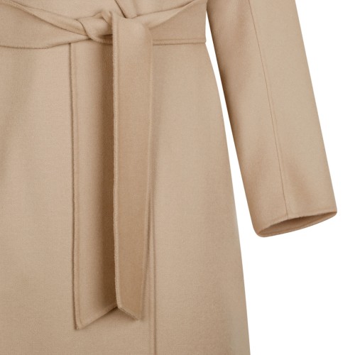 Sand Wool, Cashmere and Silk Long Coat