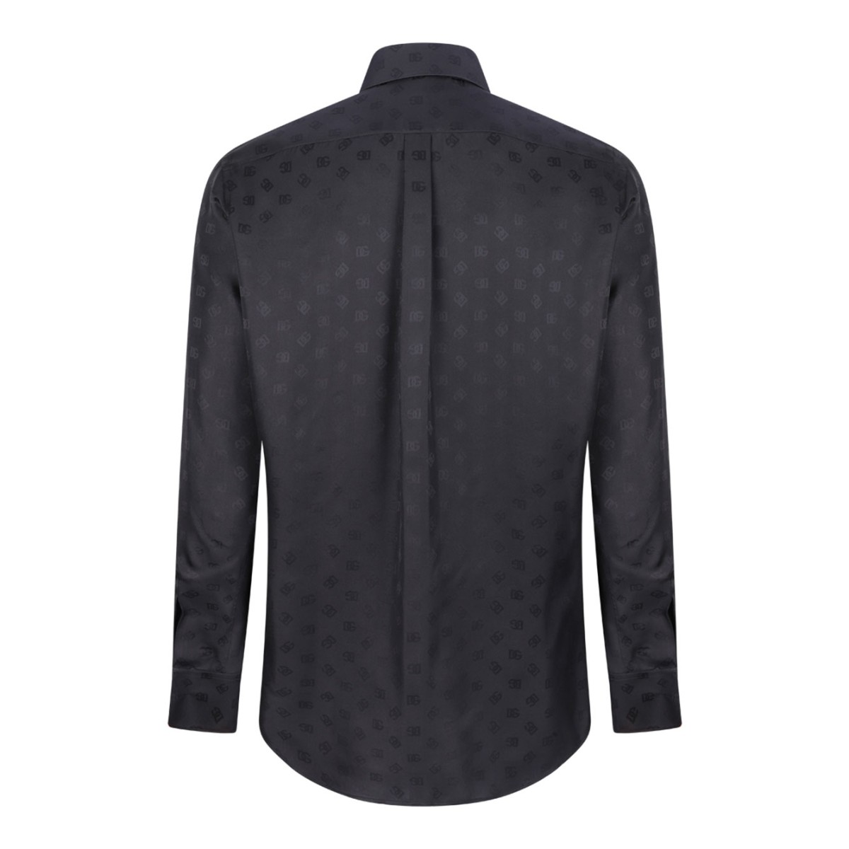 Black Monogram Silk Shirt
