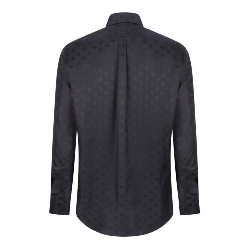Black Monogram Silk Shirt