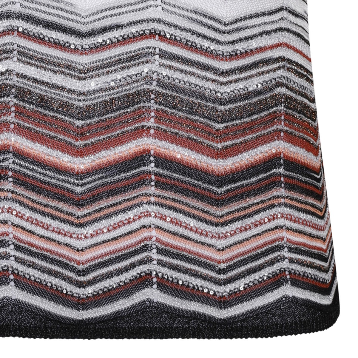 Red and Beige Sleeveless Top With Sequins