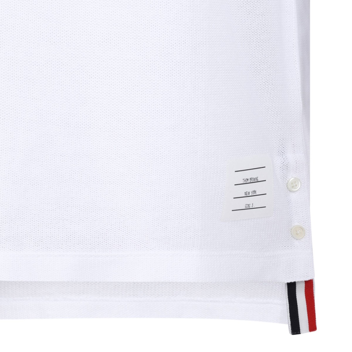 White Tri Colour Striped Knit T-Shirt