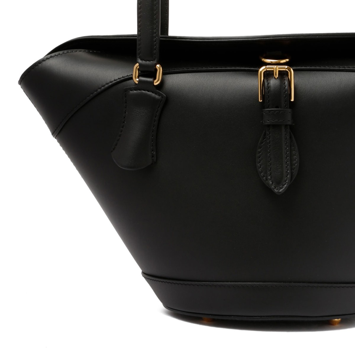Black Coffa Capri Leather Shoulder Bag