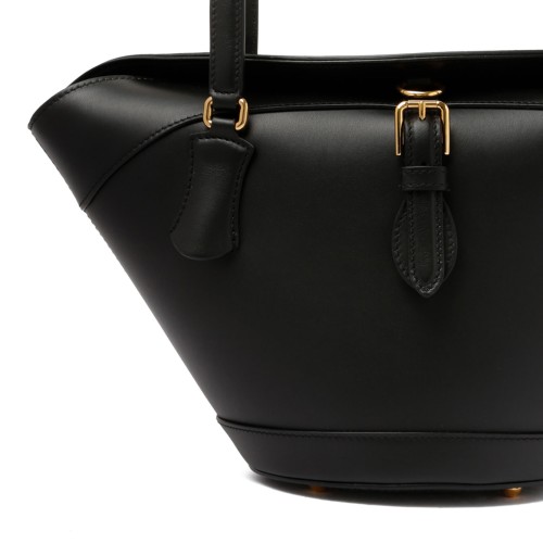 Black Coffa Capri Leather Shoulder Bag