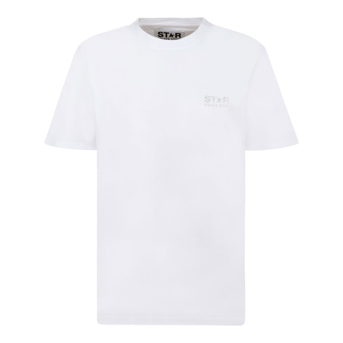 White and Silver Printed T-Shirt