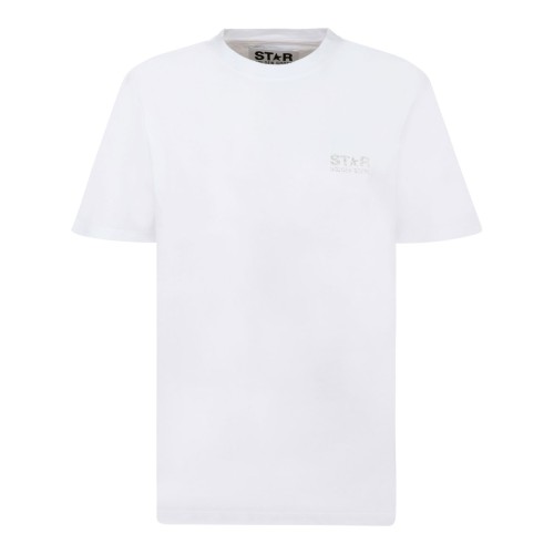 White and Silver Printed T-Shirt