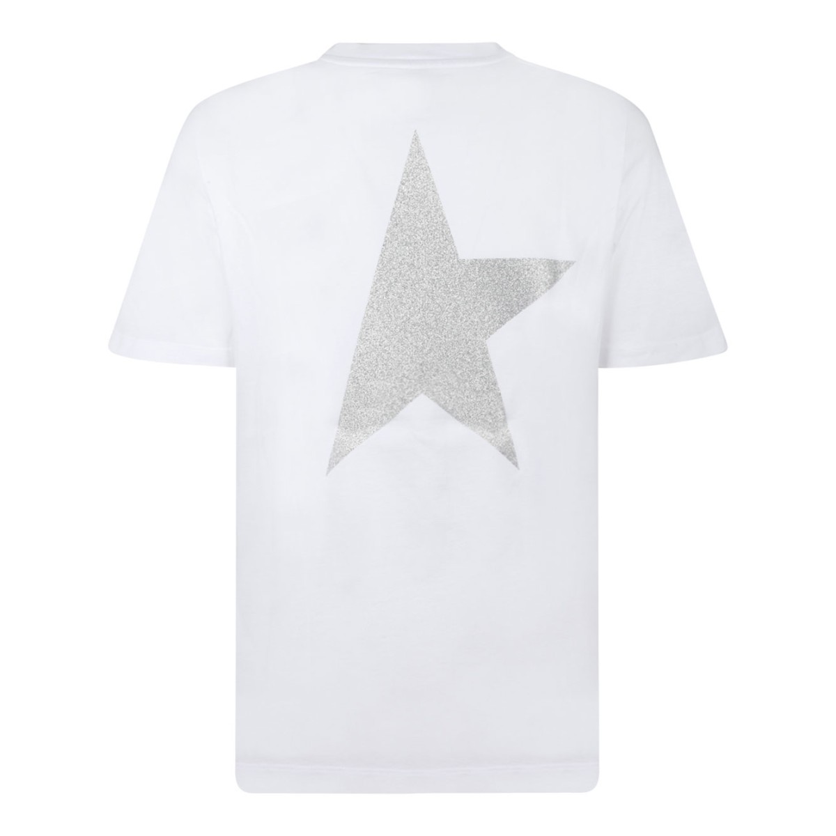White and Silver Printed T-Shirt