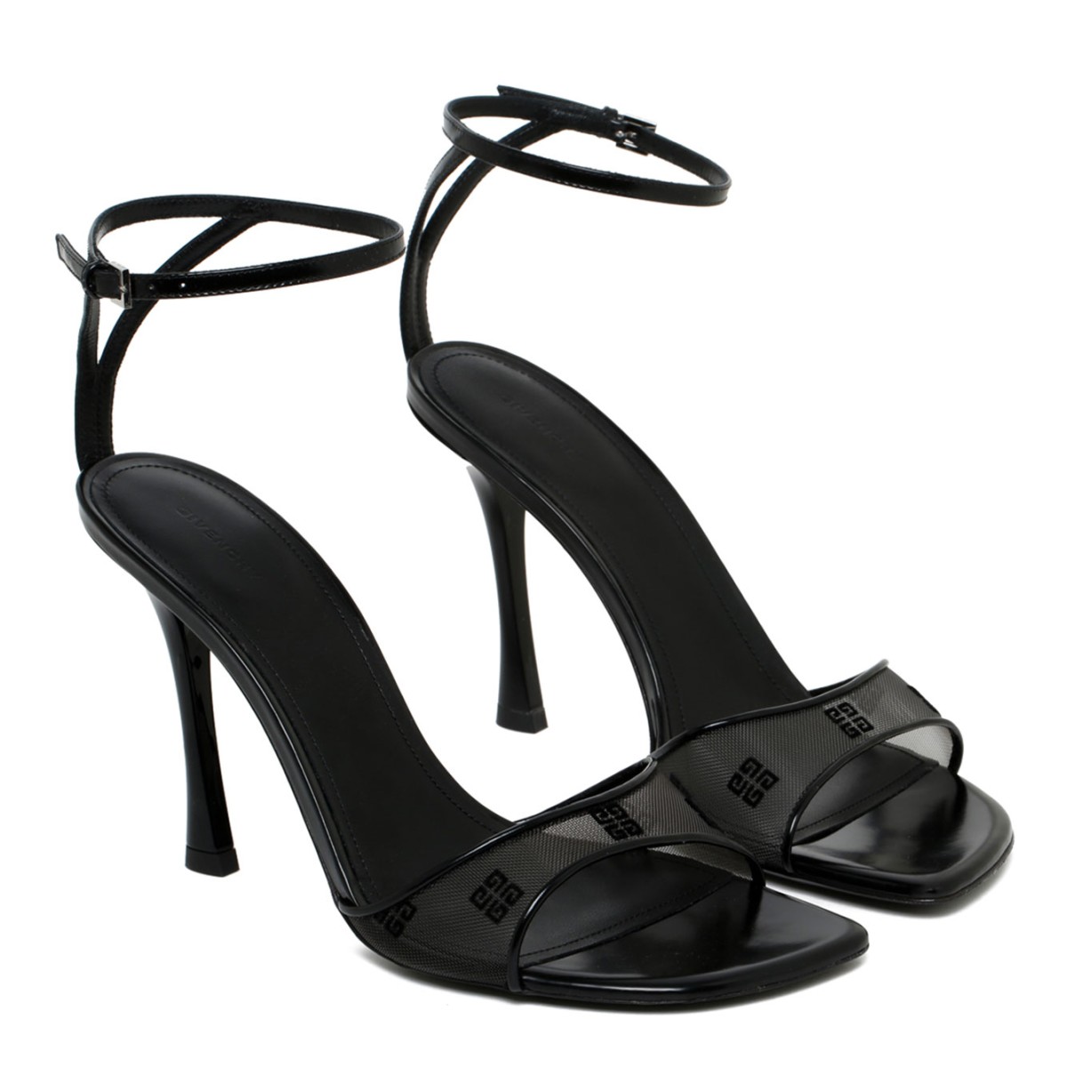 Black Stitch Sandals