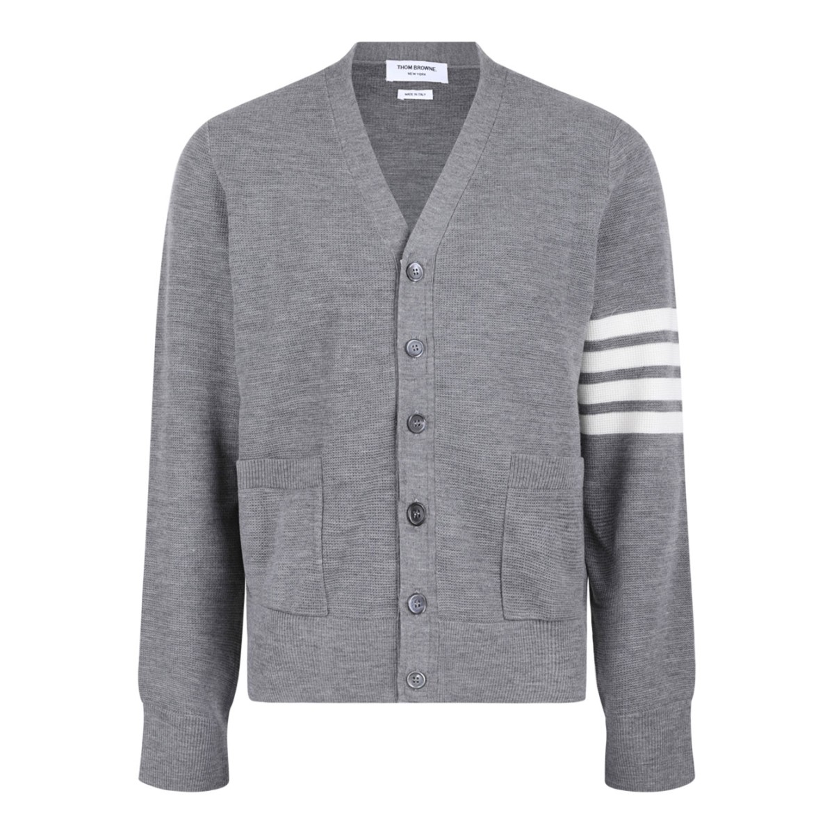 Ash Grey Striped Detail Cardigan