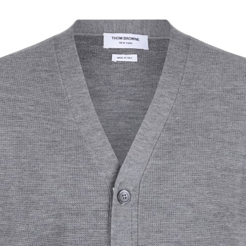 Ash Grey Striped Detail Cardigan