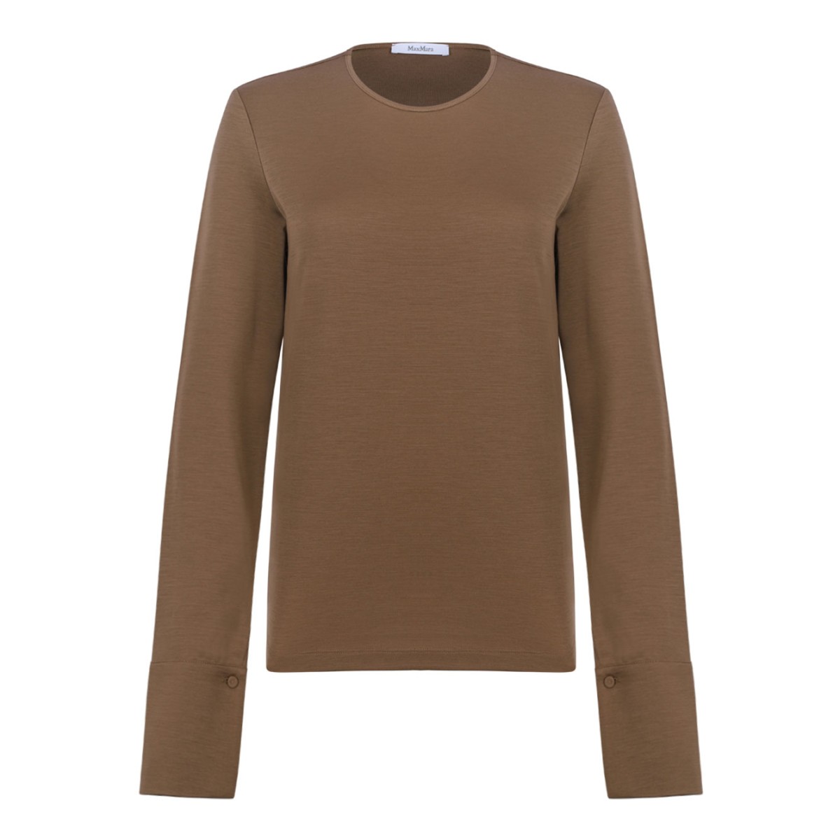 Dark Beige Wool Jersey T-Shirt
