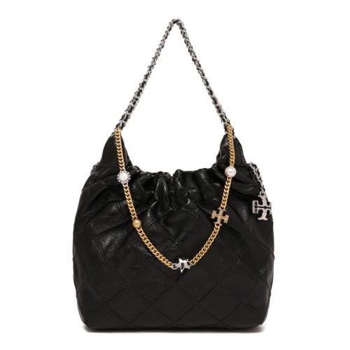 Black Fleming Distressed Mini Hobo Bag