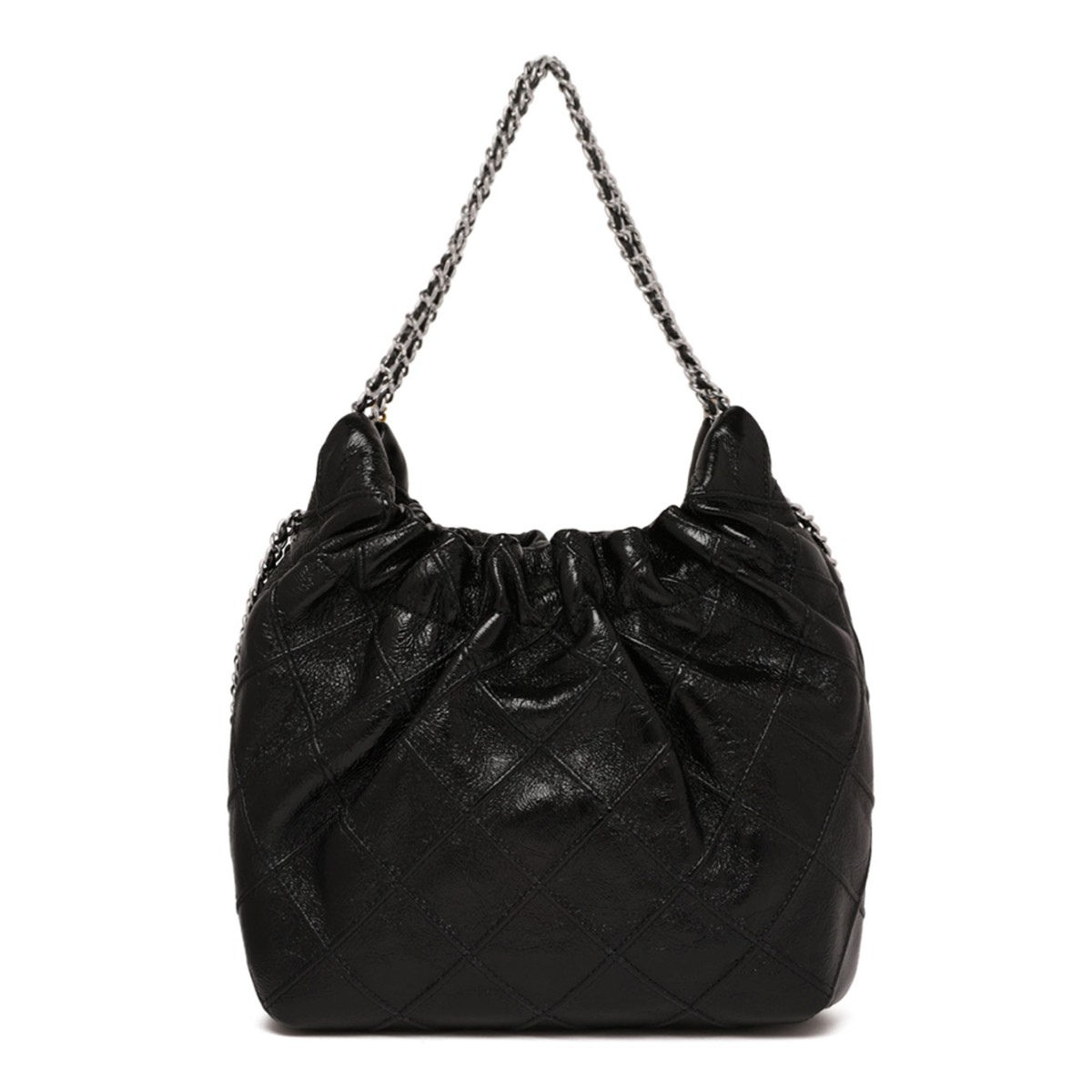 Black Fleming Distressed Mini Hobo Bag