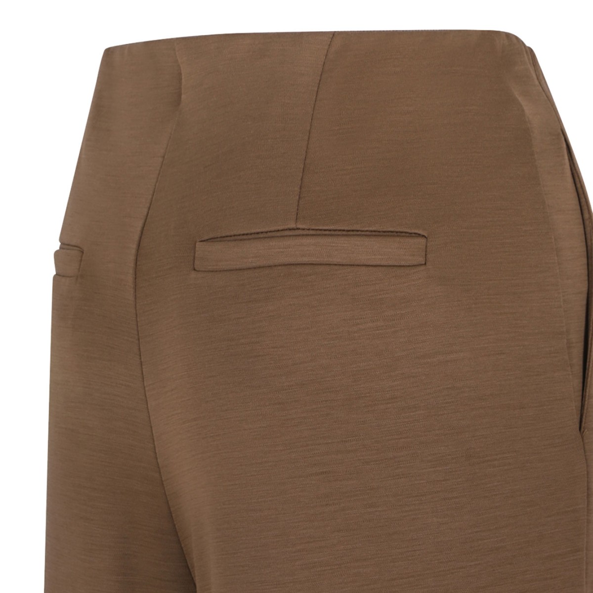 Dark Beige Wool Jersey Trousers