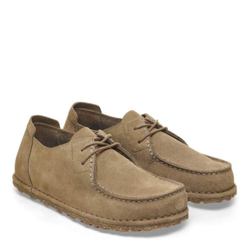 Gray Taupe Utti Lace Moccasin-Style Shoe