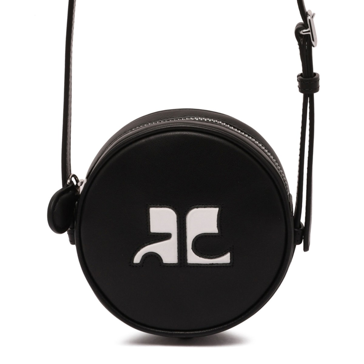 Black Reedition Leather Circle Bag