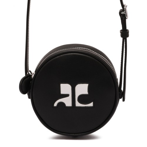 Black Reedition Leather Circle Bag