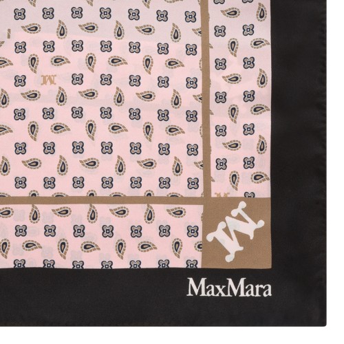 Pink Beige Maxi Printed Silk Scarf 2