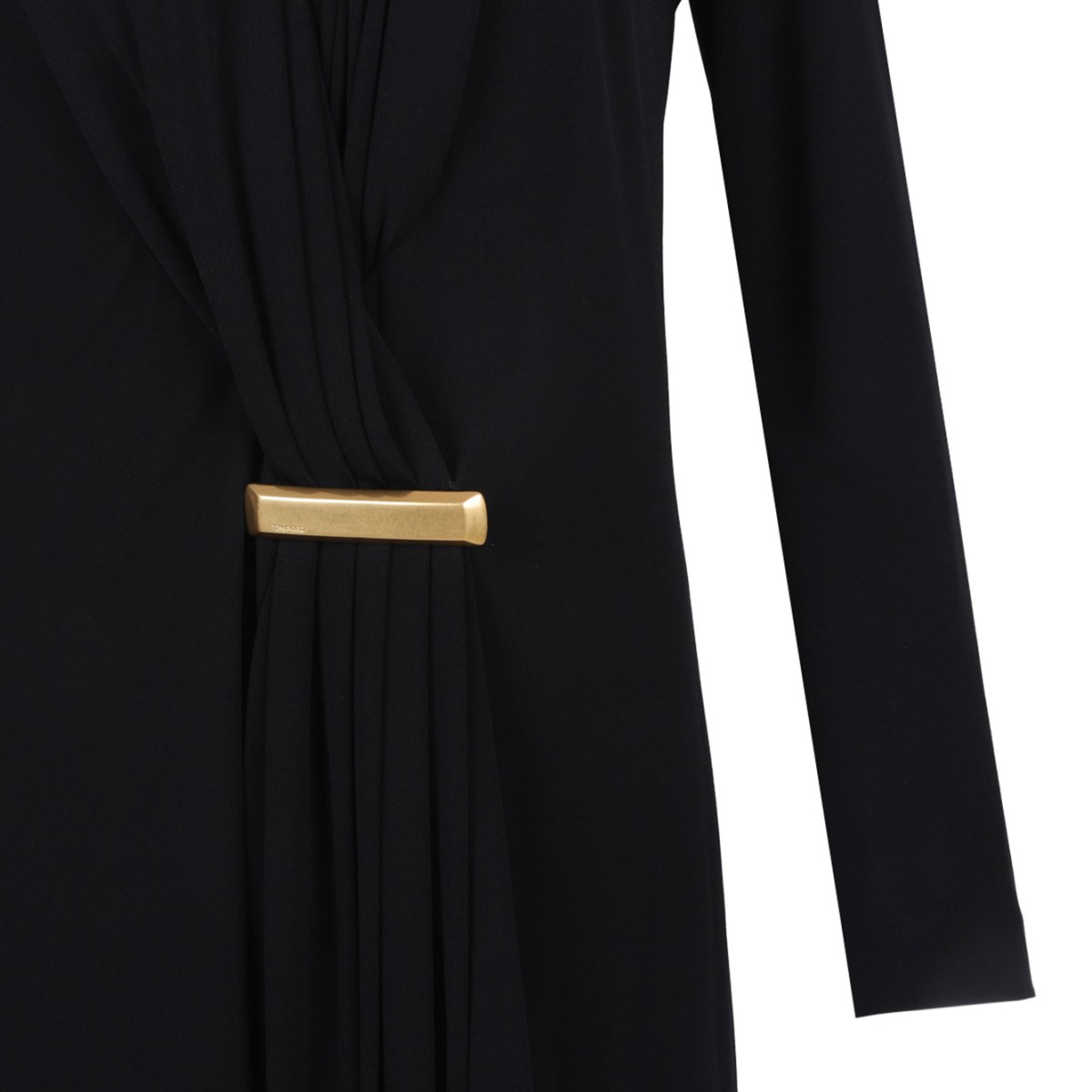 Black Draped Mini Dress