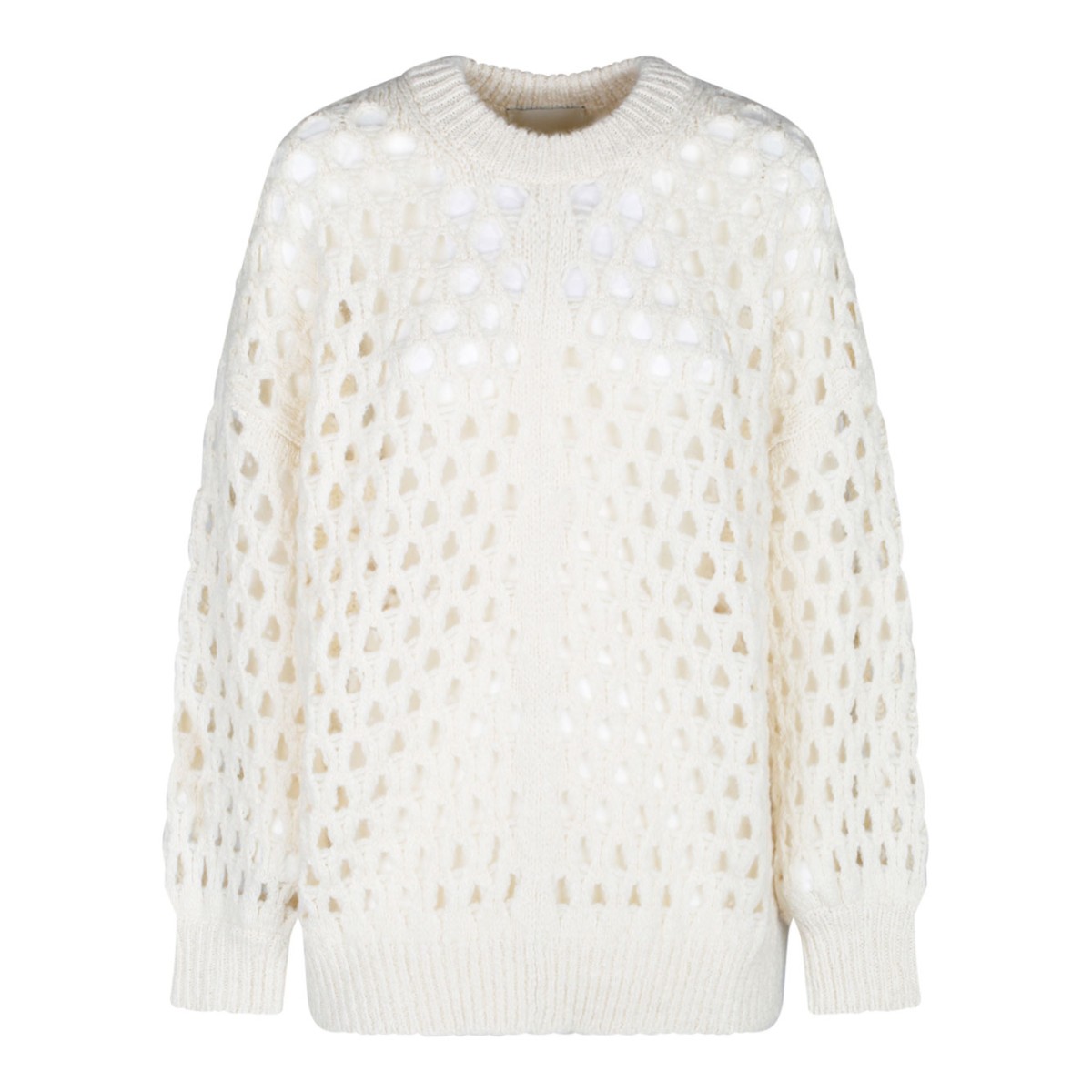 Ecru Perforated Sweater
