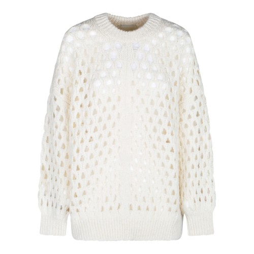 Ecru Perforated Sweater