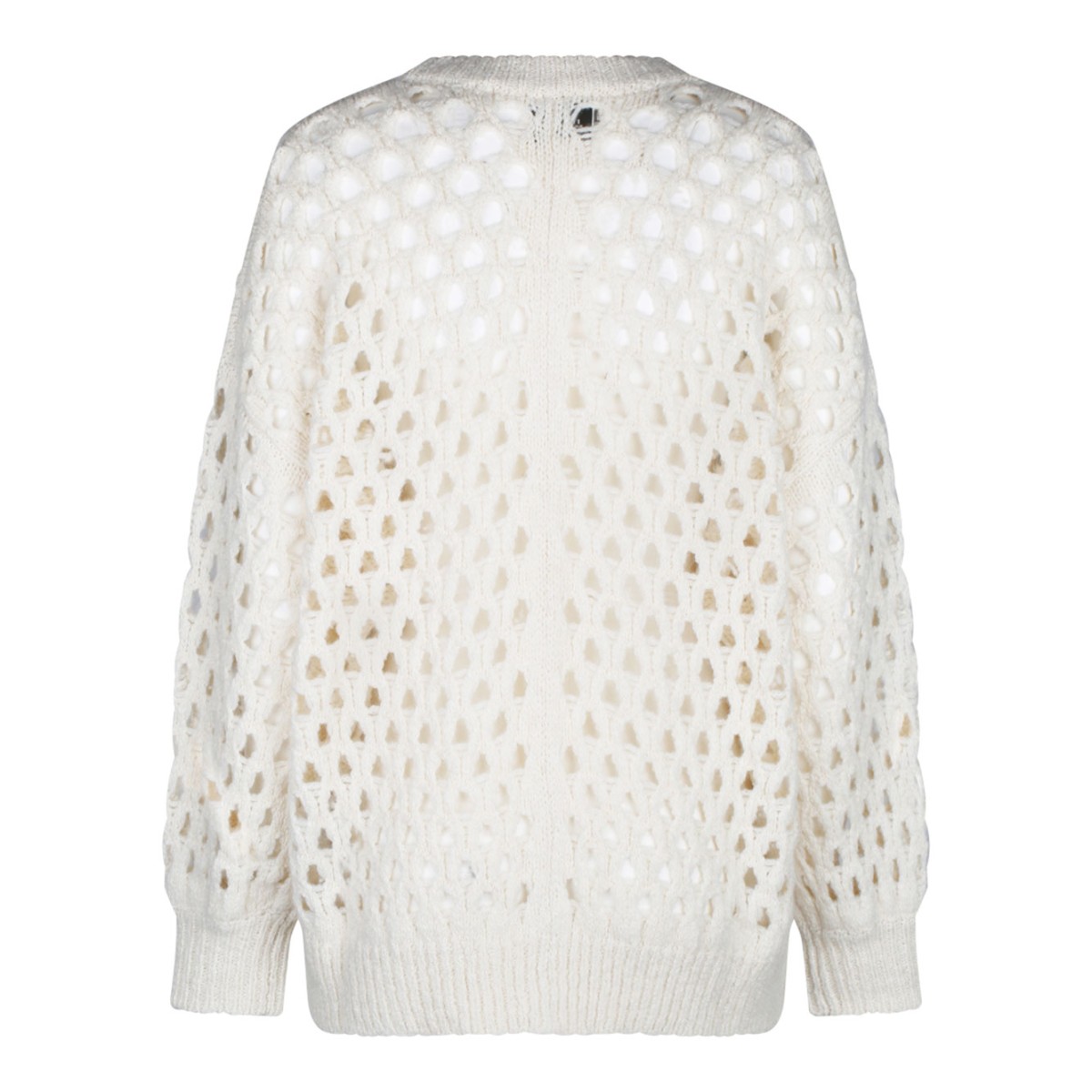 Ecru Perforated Sweater