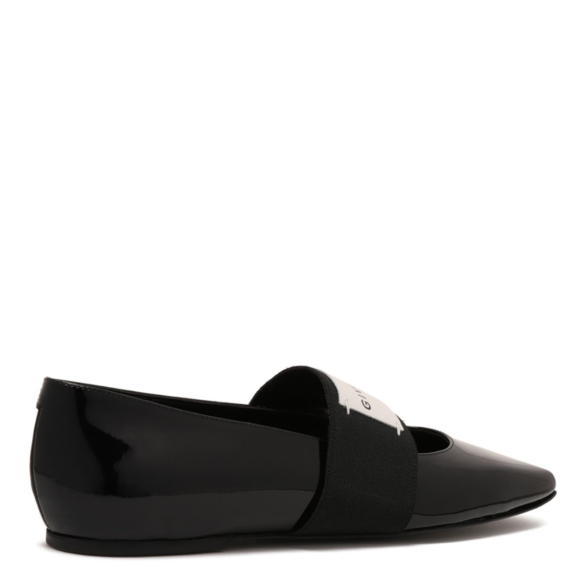 Black Sliced Square Ballerinas