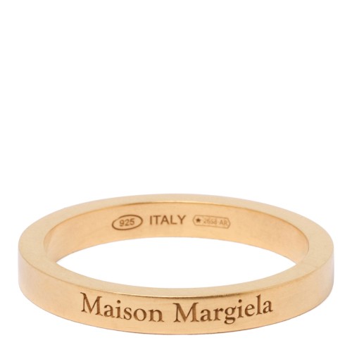 Gold Logo Engraved Band Ring