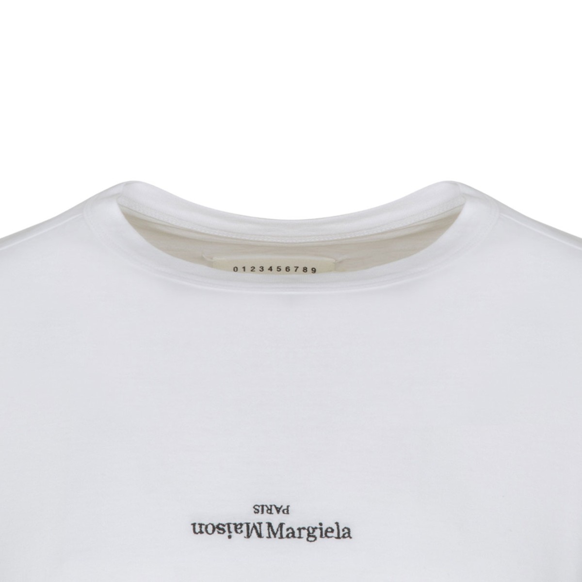 White Cotton Logo Print T-Shirt