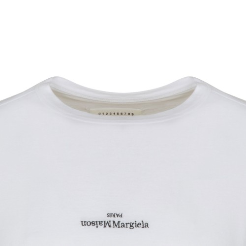 White Cotton Logo Print T-Shirt