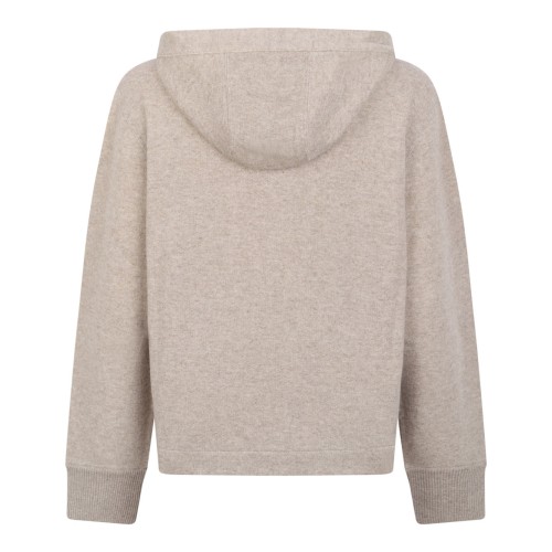 Beige Cashmere and Wool Jersey Sweatshirt