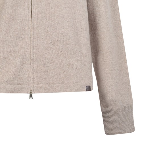 Beige Cashmere and Wool Jersey Sweatshirt