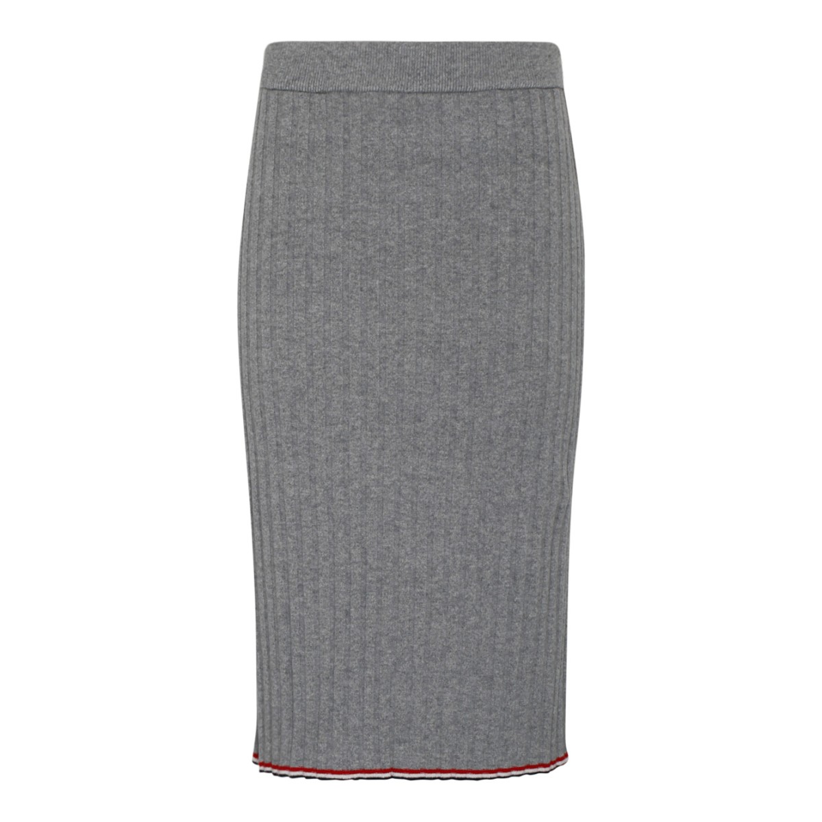 Light Grey Cashmere Pencil Skirt