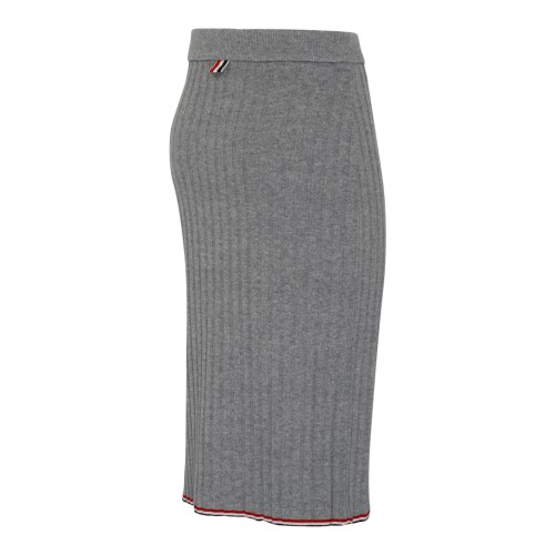 Light Grey Cashmere Pencil Skirt 2