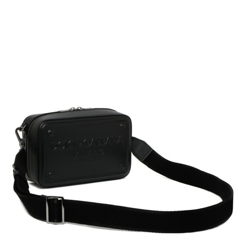 Black Logo Embossed Shoulder Strap