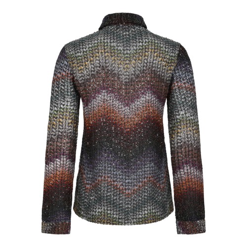 Multicolour Viscose Blouse Lame and Sequins