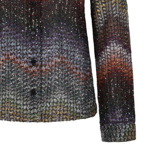 Multicolour Viscose Blouse Lame and Sequins