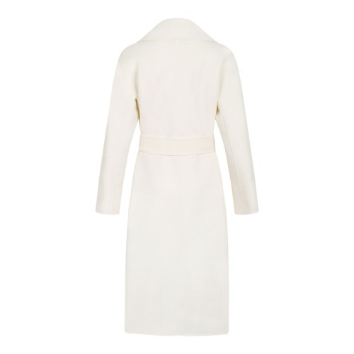 White Wool, Cashmere and Silk Long Coat 2
