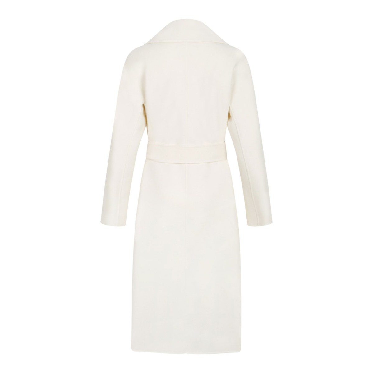 White Wool, Cashmere and Silk Long Coat