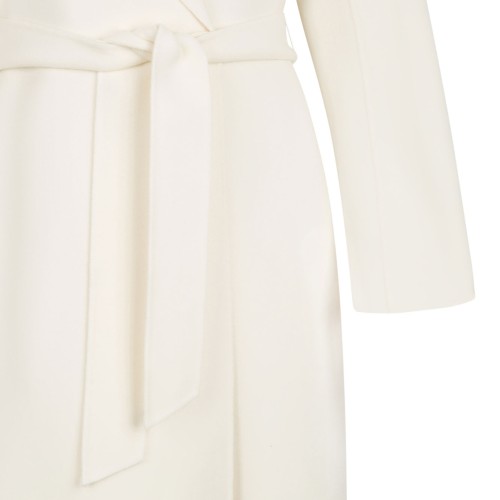 White Wool, Cashmere and Silk Long Coat